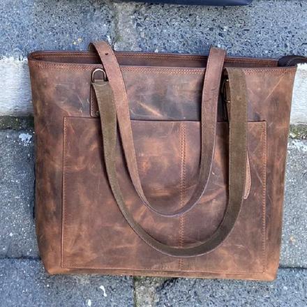 Hakiki Deri Kahverengi Omuz Çantası – Hand Serisi | Şık ve Fonksiyonel Tasarım