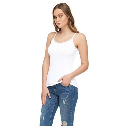Elastan İp Askılı Beyaz Bayan Atlet 2001 Model