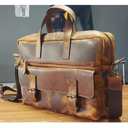 Evrak Cantası Taba Crazy Deri