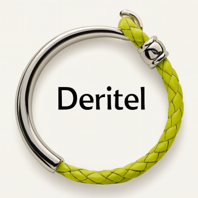 El örgüsü Gerçek Deri Bileklik Deritel Kuğu Yeşil